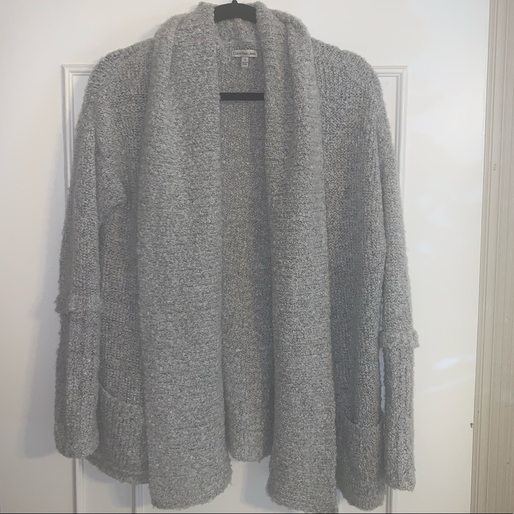 Calvin Klein Jeans open sweater cardigan w/pockets
